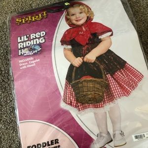 Toddler little red riding hood costume